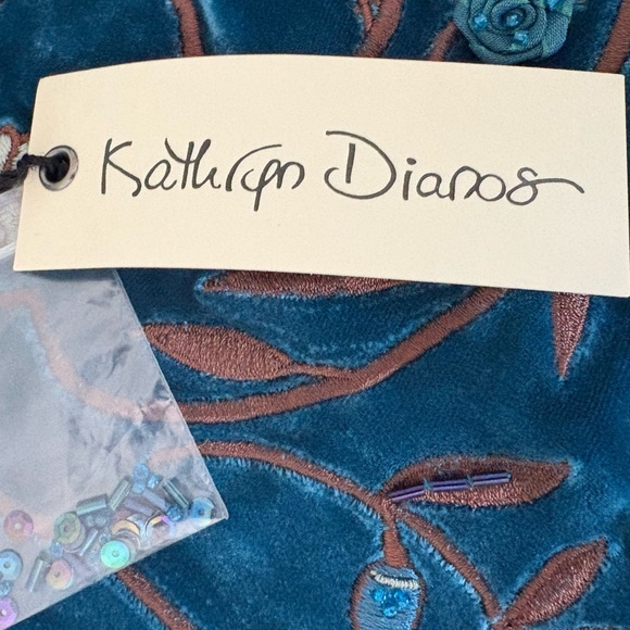 Teal Velvet Embroidered Skirt – NWT– Perfect for Halloween Costumes & Fantasy - Picture 5 of 10